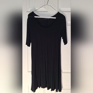 French Atmosphere Black Midi Dress
